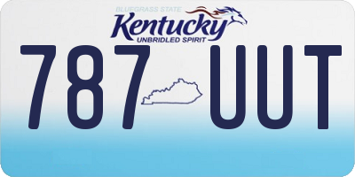 KY license plate 787UUT