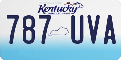 KY license plate 787UVA