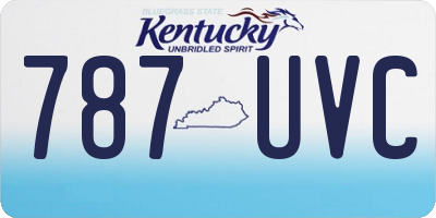 KY license plate 787UVC