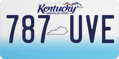 KY license plate 787UVE