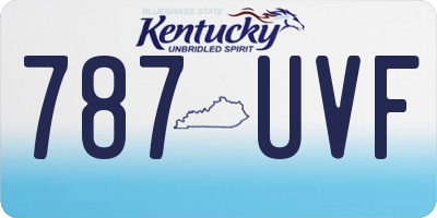 KY license plate 787UVF