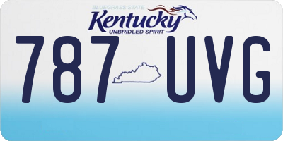 KY license plate 787UVG