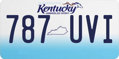 KY license plate 787UVI