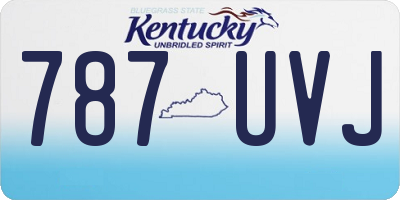 KY license plate 787UVJ