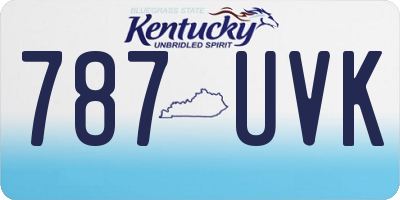 KY license plate 787UVK