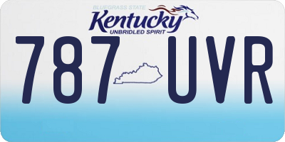 KY license plate 787UVR