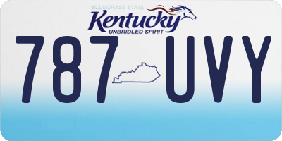 KY license plate 787UVY
