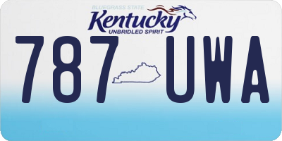 KY license plate 787UWA