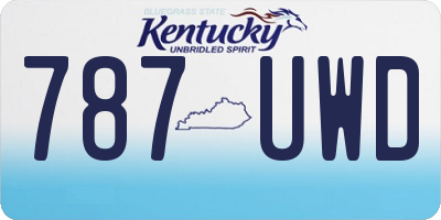 KY license plate 787UWD