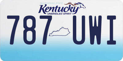 KY license plate 787UWI