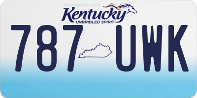KY license plate 787UWK