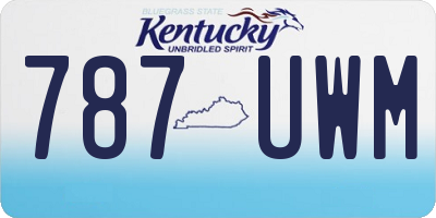 KY license plate 787UWM