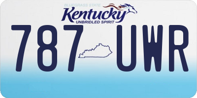 KY license plate 787UWR