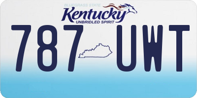 KY license plate 787UWT