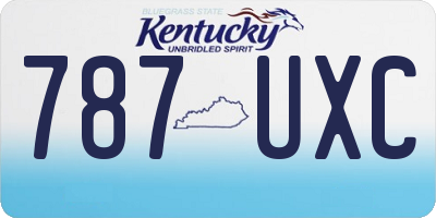 KY license plate 787UXC
