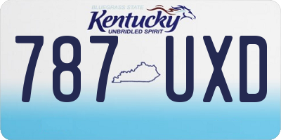 KY license plate 787UXD