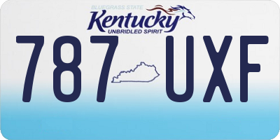KY license plate 787UXF