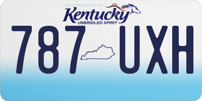 KY license plate 787UXH