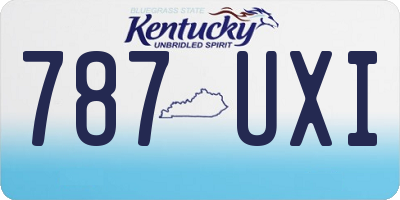 KY license plate 787UXI