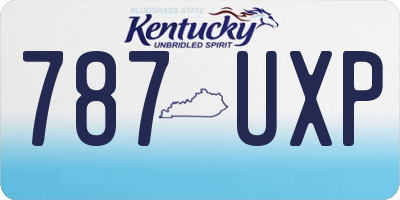 KY license plate 787UXP