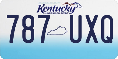 KY license plate 787UXQ