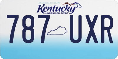 KY license plate 787UXR