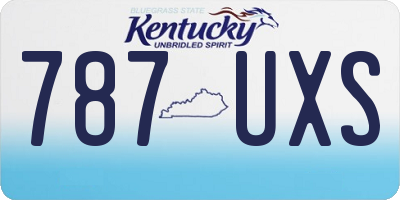 KY license plate 787UXS