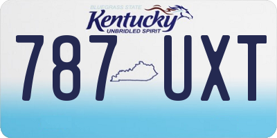 KY license plate 787UXT