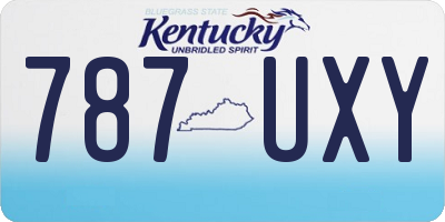 KY license plate 787UXY