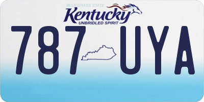 KY license plate 787UYA
