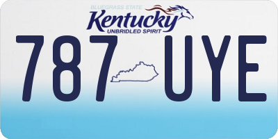 KY license plate 787UYE