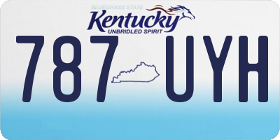 KY license plate 787UYH