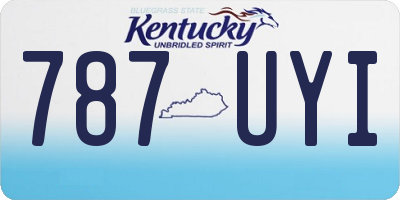 KY license plate 787UYI