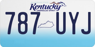 KY license plate 787UYJ