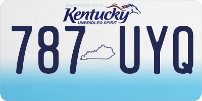 KY license plate 787UYQ