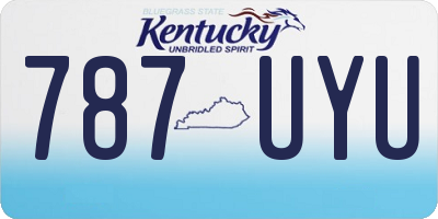 KY license plate 787UYU