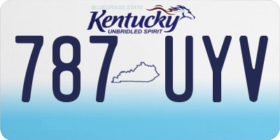 KY license plate 787UYV