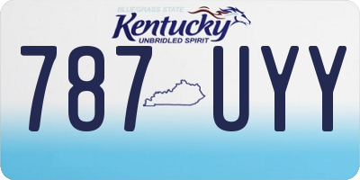 KY license plate 787UYY