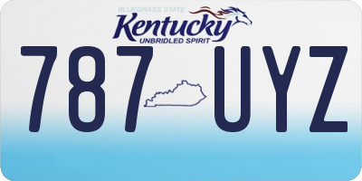 KY license plate 787UYZ