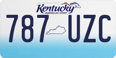 KY license plate 787UZC