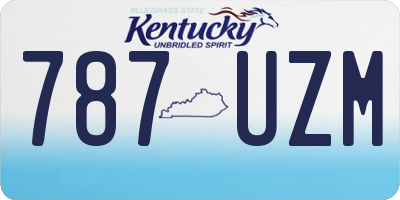 KY license plate 787UZM