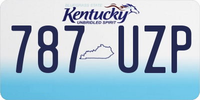 KY license plate 787UZP