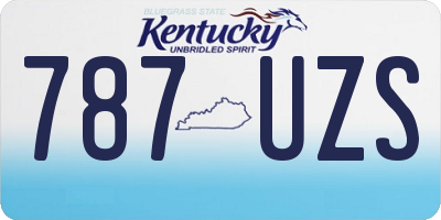 KY license plate 787UZS