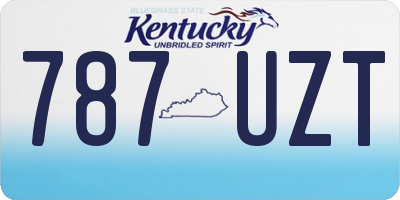 KY license plate 787UZT