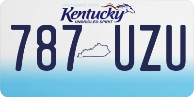 KY license plate 787UZU