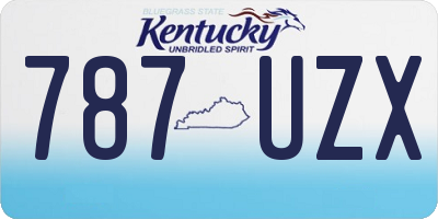 KY license plate 787UZX