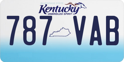 KY license plate 787VAB