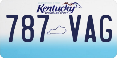 KY license plate 787VAG
