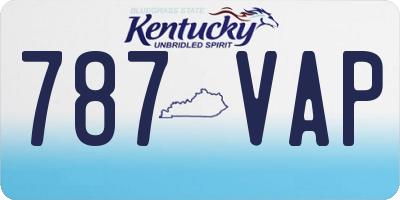 KY license plate 787VAP
