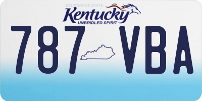 KY license plate 787VBA
